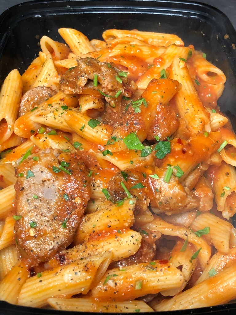 Penne sausage devil £8.75